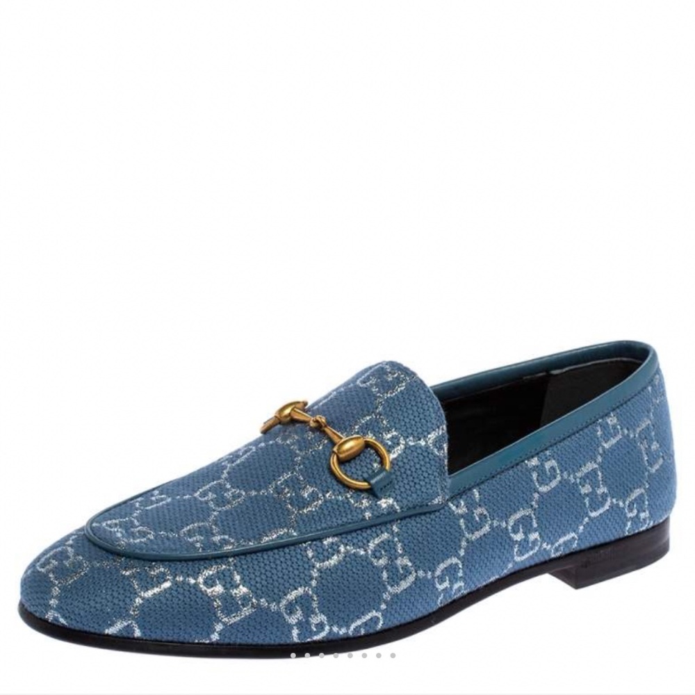 Gucci - Embroidered GG Loafers